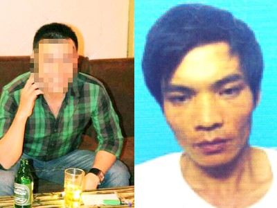 Di ảnh của nạn nhân Vỹ trên trang Facebook cá nhân (ảnh trái) và nghi phạm giết người Đặng Văn Cường (ảnh phải)