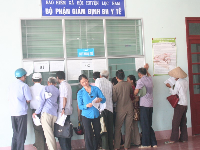 Khu vực giám định chi của BHXH tại Bệnh viện Đa khoa huyện Lục Nam (Bắc Giang)