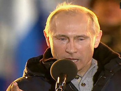 Ông Putin khóc mừng chiến thắng