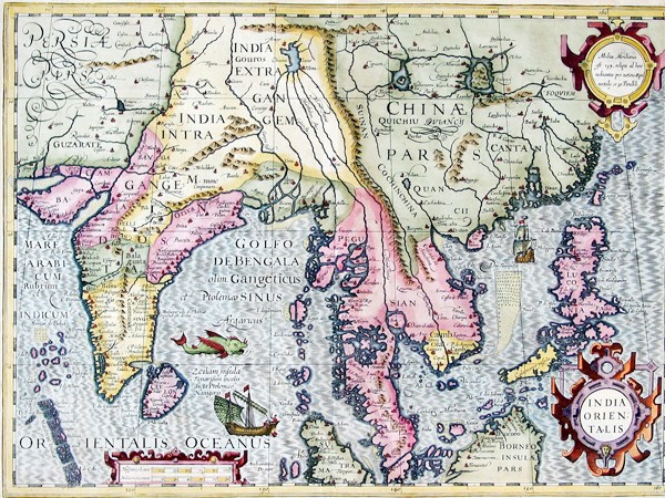 Bản đồ do Jodocus Hondius vẽ năm 1613 Ảnh: TS. Sơn cung cấp