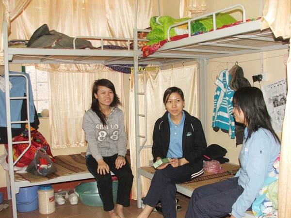 Những công nhân trẻ đầu tiên của KCN Bắc Thăng Long được ở khu nhà dành cho công nhân tại Kim Chung (Đông Anh, Hà Nội) Ảnh: Minh Tuấn