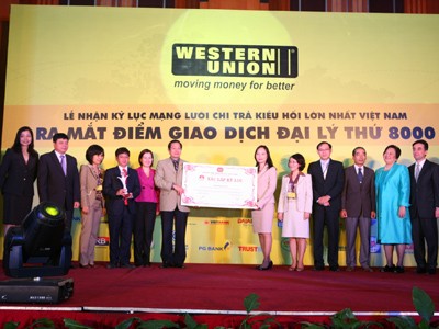 Western Union đạt 8.000 điểm giao dịch