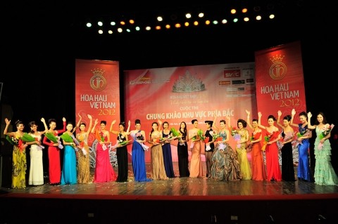 20 thí sinh khu vực phía Bắc dự Vòng chung kết Hoa hậu Việt Nam 2012