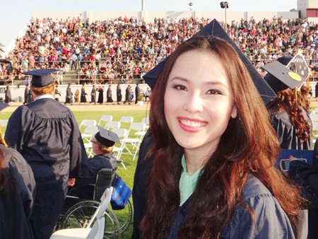 Á hậu Thái Như Ngọc tốt nghiệp hai trường ở Mỹ
