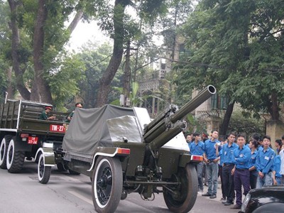 Xe đặc chủng diễn tập Lễ tang Đại tướng Võ Nguyên Giáp