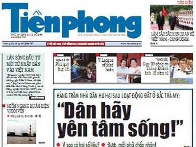 Tin bài đáng chú ý trên Tiền Phong ra ngày 25-9