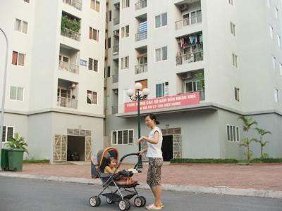 800 căn hộ thí điểm đầu tiên của Hà Nội cho thuê và mua trả góp tại Việt Hưng Ảnh: Minh Tuấn