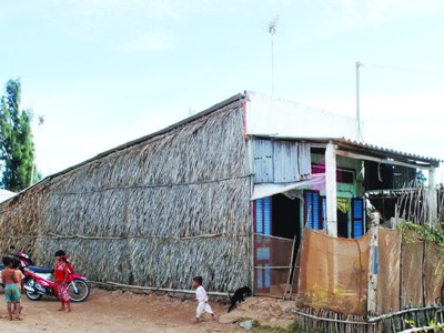 Ngôi nhà cô Thạch Thị Mỹ Hướng- nạn nhân bị cưỡng bức trong đường dây đẻ thuê tại Thái Lan