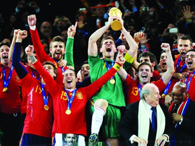 Tây Ban Nha vô địch World Cup 2010 được tổ chức ở Nam Phi