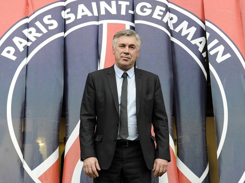 HLV Carlo Ancelotti được hy vọng sẽ mang lại danh hiệu ở Châu Âu cho PSG