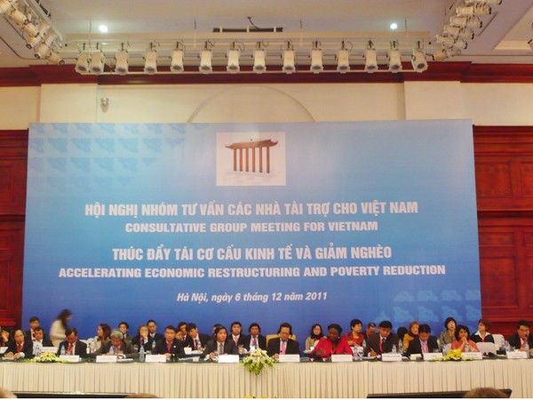 Thủ tướng Nguyễn Tấn Dũng tham dự và có bài phát biểu quan trọng tại Hội nghị. Ảnh Phong Cầm