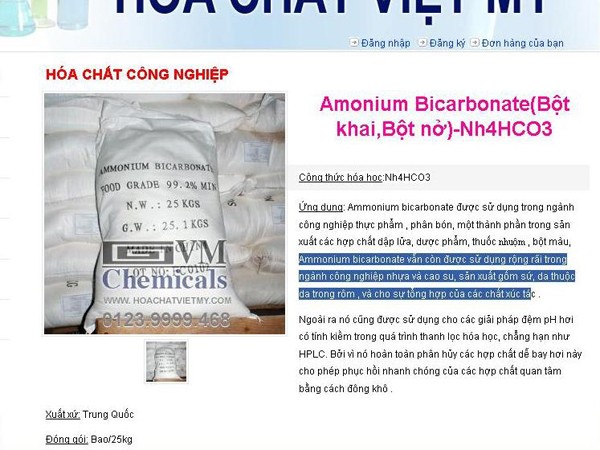 Bột khai bán tại các chợ ở Hà Nội có giống hệt bột khai công nghiệp được rao bán trên mạng