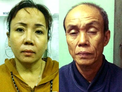 Chủ nợ cho vay với lãi suất "cắt cổ" (ảnh trái) và "đại ca" Dương Văn Nhơn bị công an bắt giữ (ảnh phải)