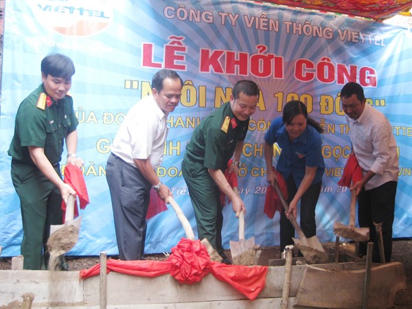 Lễ khởi công xây dựng Ngôi nhà 100 đồng tại Trà Vinh của tuổi trẻ Viettel