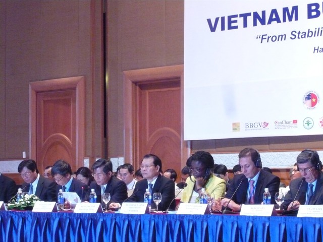 Phó Thủ tướng Vũ Văn Ninh tham dự và phát biểu tại VBF Ảnh: Phong Cầm
