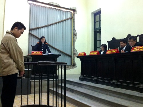 Bị cáo Trương Việt Đức tại tòa