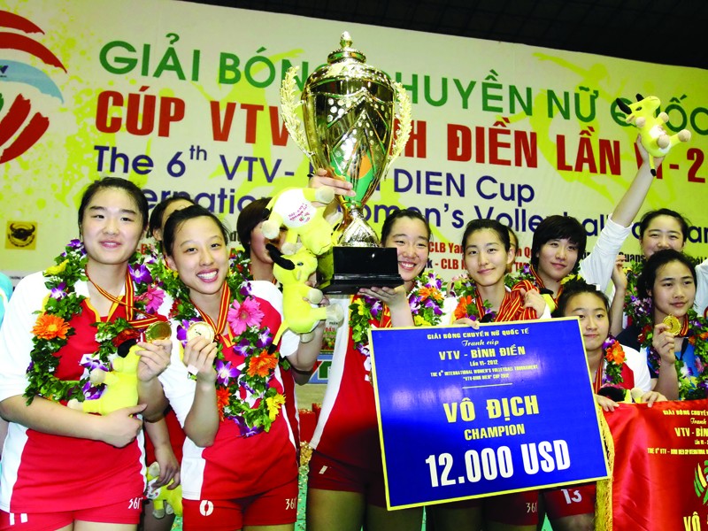 Các cô gái Giang Tô đã để lại ấn tượng đẹp ở VTV Cup năm nay Ảnh: VSI