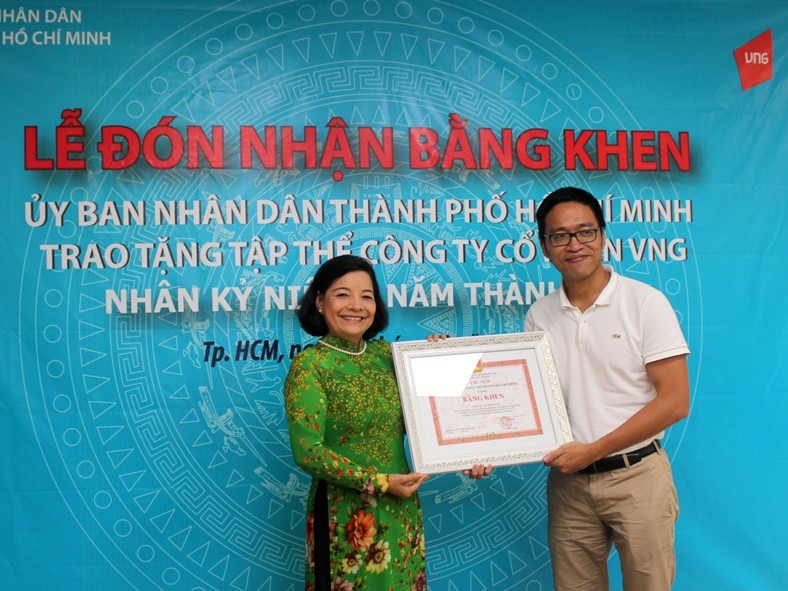 VNG nhận bằng khen của UBND TP.HCM
