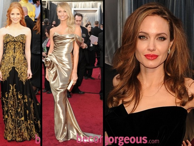 Những chiếc váy hàng hiệu của Sao Oscar 2012