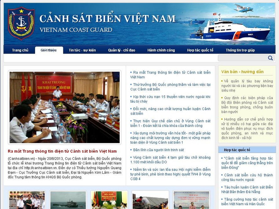 Cảnh sát biển Việt Nam khai trương trang tin điện tử