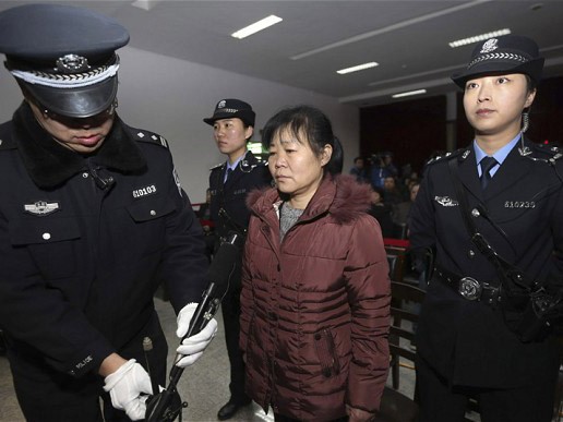 Bị cáo Zhang Shuxia tại tòa án