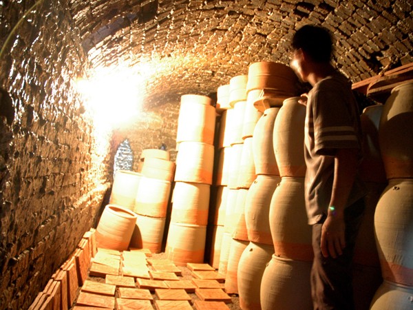Lò nung gốm ở Phù Lãng, Bắc Ninh Ảnh: Hồng Lĩnh