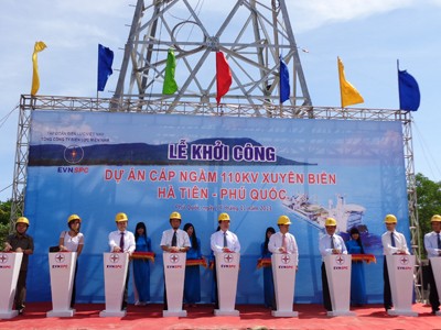 Khởi công tuyến cáp điện xuyên biển dài nhất Đông Nam Á