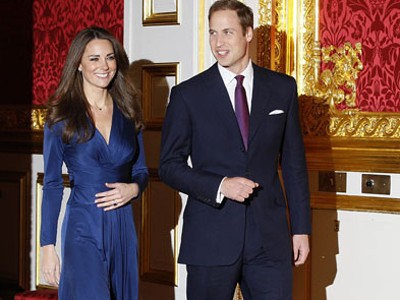 Hoàng tử Anh William và vị hôn thê Kate Middleton Ảnh: BBC