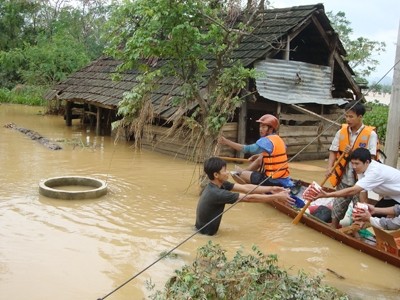 Căng sức cứu lụt
