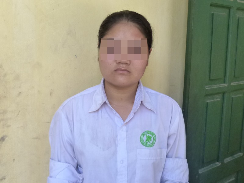 Nữ tài xế Nguyễn Thị Xiêm tại cơ quan điều tra