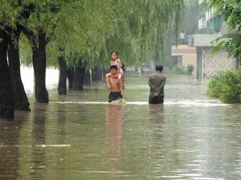 Hình ảnh lụt ở Triều Tiên vào tháng 7 năm ngoái