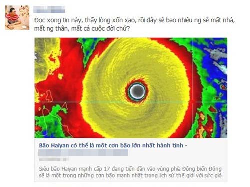Giới trẻ lo ngại sức hủy diệt của siêu bão Haiyan