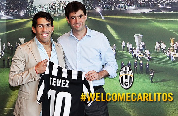 Juve trao chiếc áo số 10 của Del Piero cho Tevez