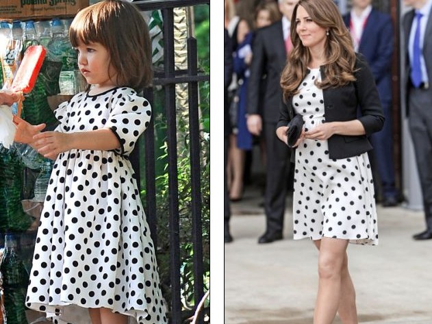 Con gái Tom Cruise bắt chước phong cách hoàng gia