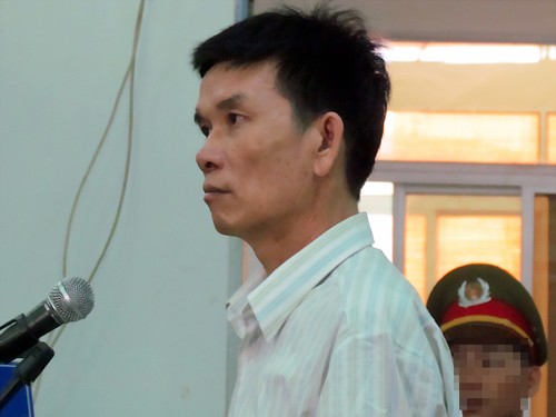 Bị cáo Nguyễn Viết Trương tại phiên tòa