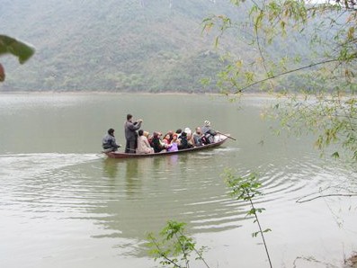 Hồ Tuy Lai - nơi tám học sinh tử nạn. Ảnh: Internet