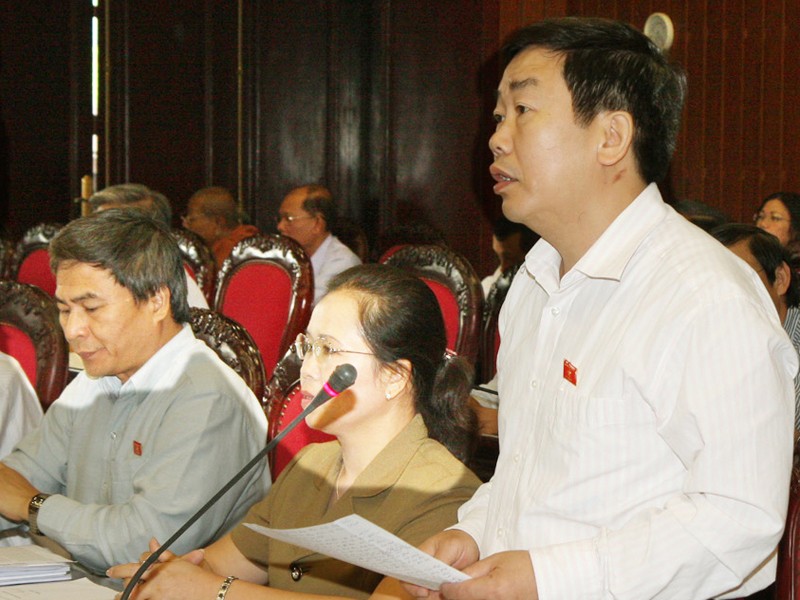 Đại biểu Nguyễn Văn Tuyết (Yên Bái) góp ý về Dự thảo Luật Thi hành án hình sự. Ảnh: Hồng Vĩnh