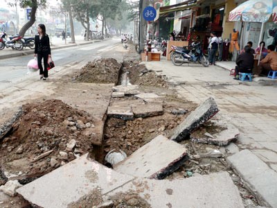 Hà Nội sẽ tiếp tục đào đường đến hết năm 2013