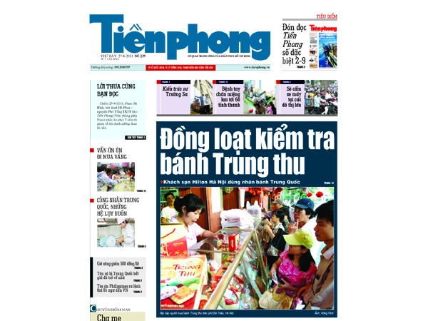 Tin bài đáng chú ý trên nhật báo Tiền Phong