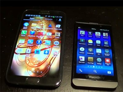 So sánh BlackBerry Z10 và Samsung Note 2