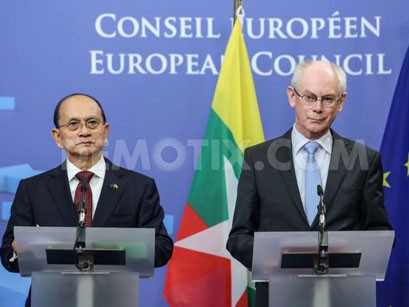 Tổng thống Myanmar Thein Sein và Chủ tịch EU Van Rompuy