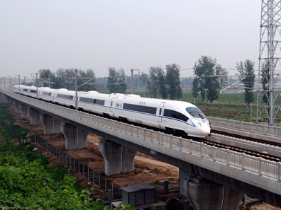 Một tuyến đường sắt cao tốc chạy gần thủ đô Bắc Kinh Ảnh: Siemens