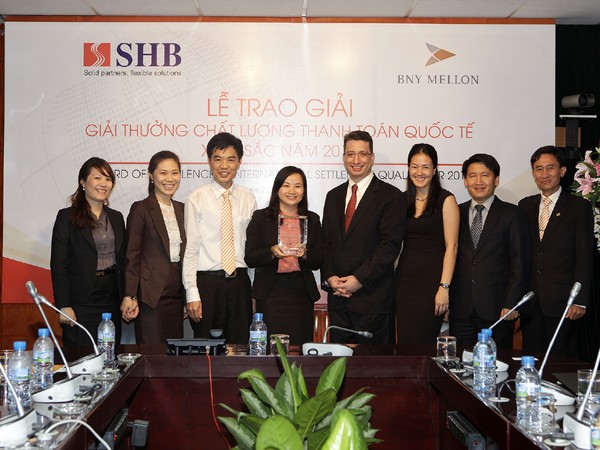 SHB đoạt giải ngân hàng chất lượng thanh toán quốc tế xuất sắc