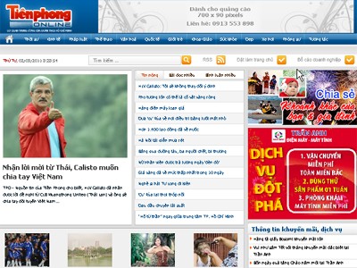 Tiền Phong Online ở top 20 trang tin được đọc nhiều nhất