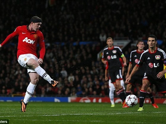 Rooney lập cú đúp trong chiến thắng 4-2 của M.U trước Leverkusen