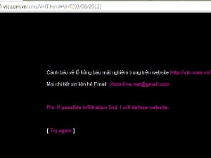 Hacker tìm ra lỗ hổng bảo mật ở website của VTC