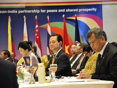 Thủ tướng Nguyễn Tấn Dũng tại Hội nghị Cấp cao kỷ niệm Ấn Độ - ASEAN Ảnh: Đại Phượng