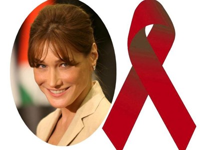 Carla Bruni lạc quan về cuộc chiến chống AIDS