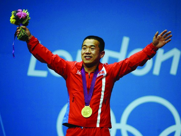Om Yun-Chol nói bí quyết để anh đoạt tấm HCV Olympic là từ những lời động viên của lãnh đạo Kim Jong Un Ảnh: Getty Images