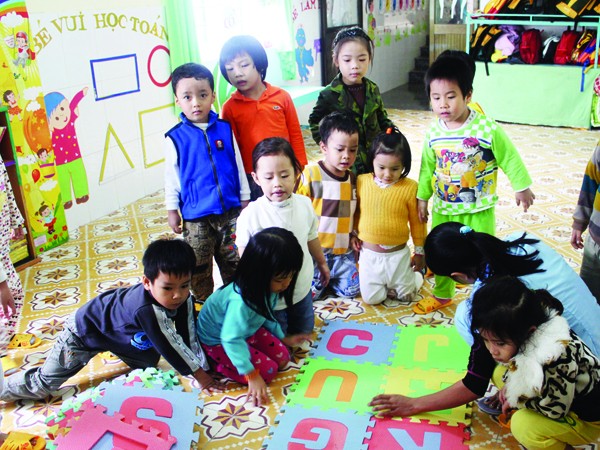 Trẻ em nên được vui chơi, học theo đúng chương trình (ảnh có tính chất minh họa, chụp tại cơ sở trường mầm non trên địa bàn Đà Nẵng). Ảnh: Nguyễn Huy